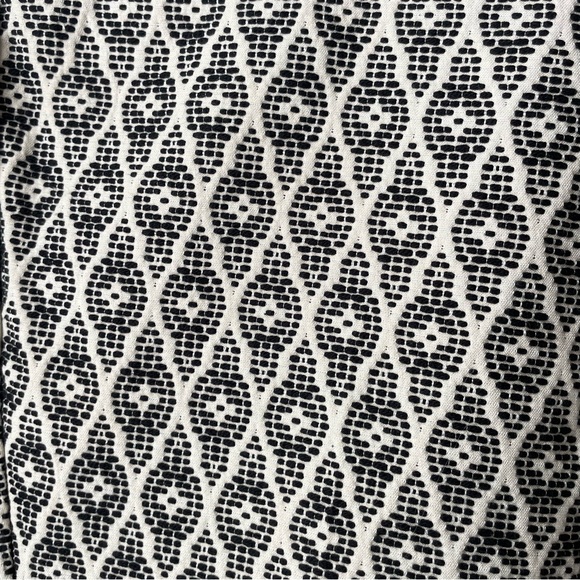 Merona Black and White Pattern Embroidered Classic Ankle Pant Chino Sz 6 - Picture 5 of 16